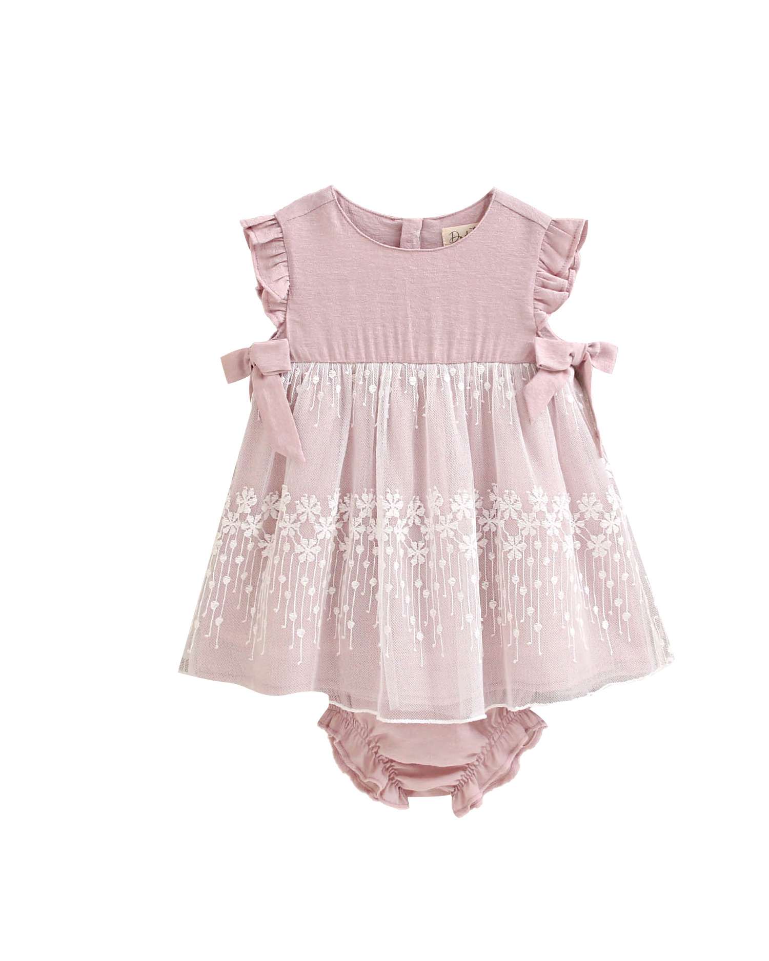 Imagem 0 de Vestido para Bebé de Cerimónia com Tule e Gola em Conjunto