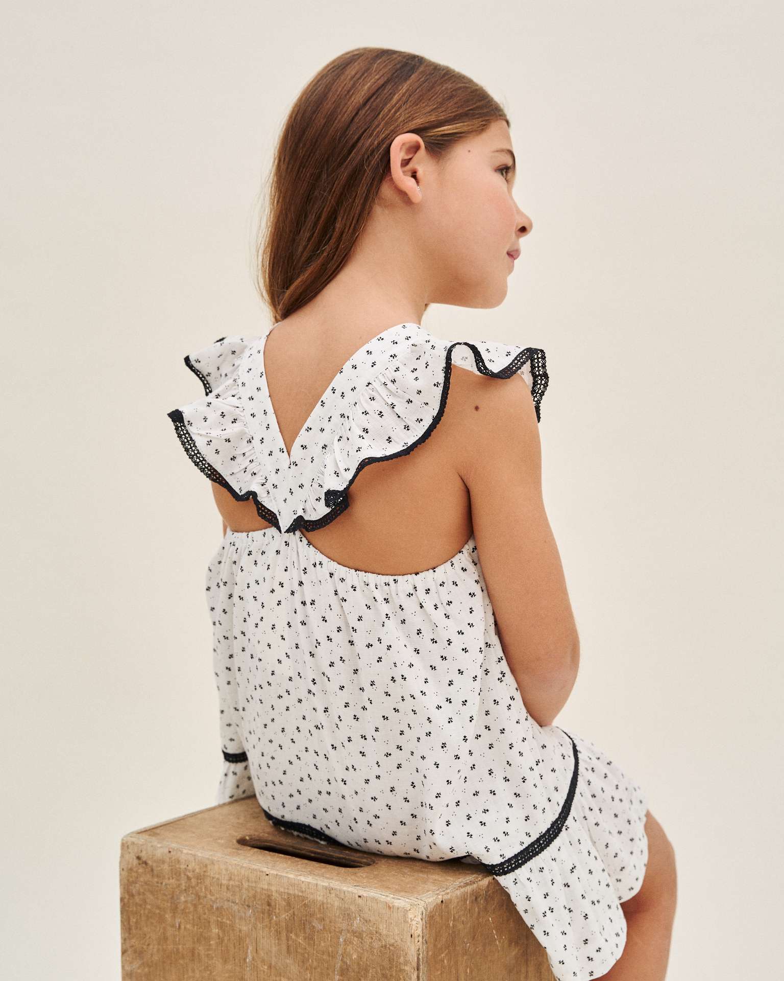 Vestido Infantil com Borboletas Dadati Branco-2
