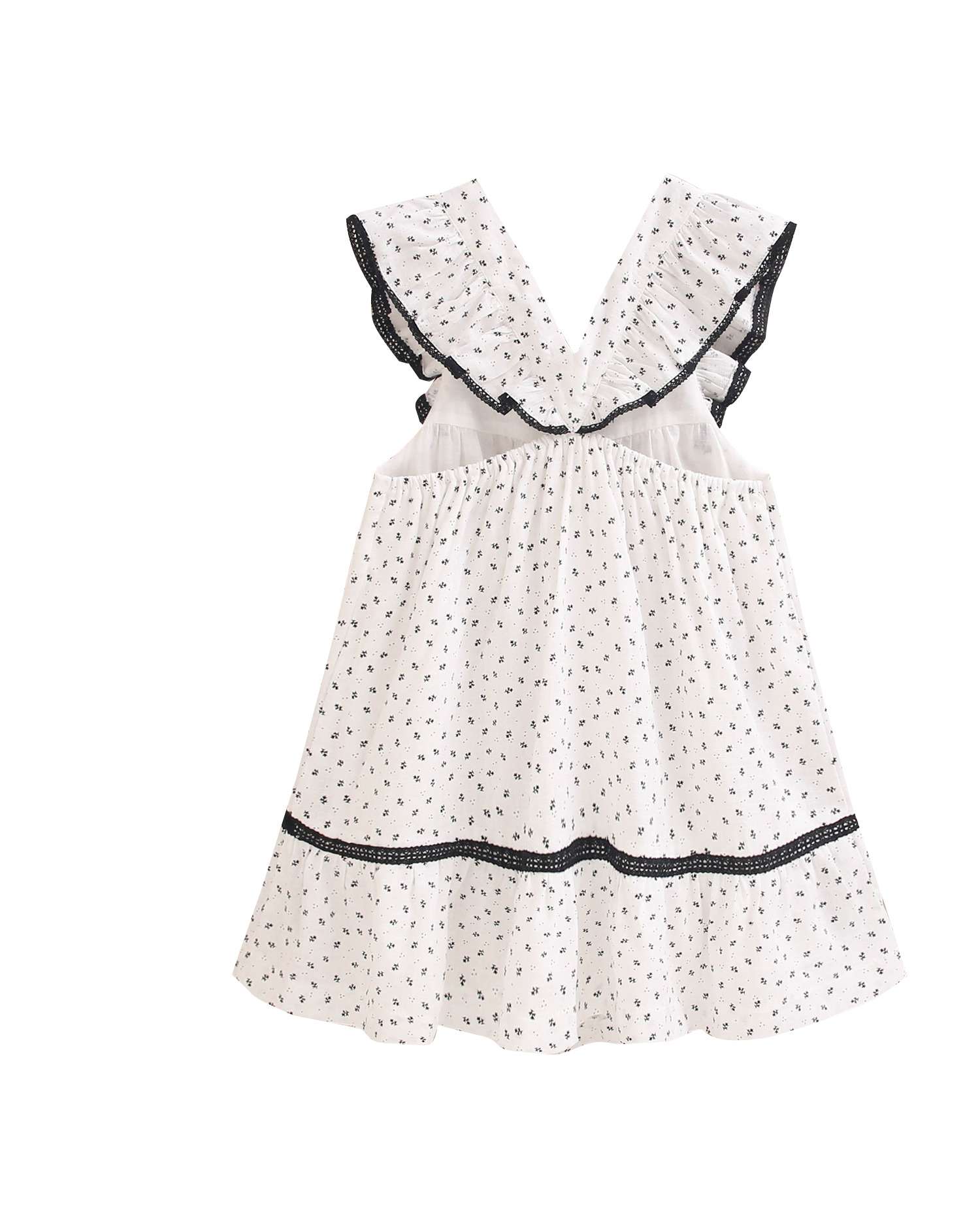 Vestido Infantil com Borboletas Dadati Branco-4
