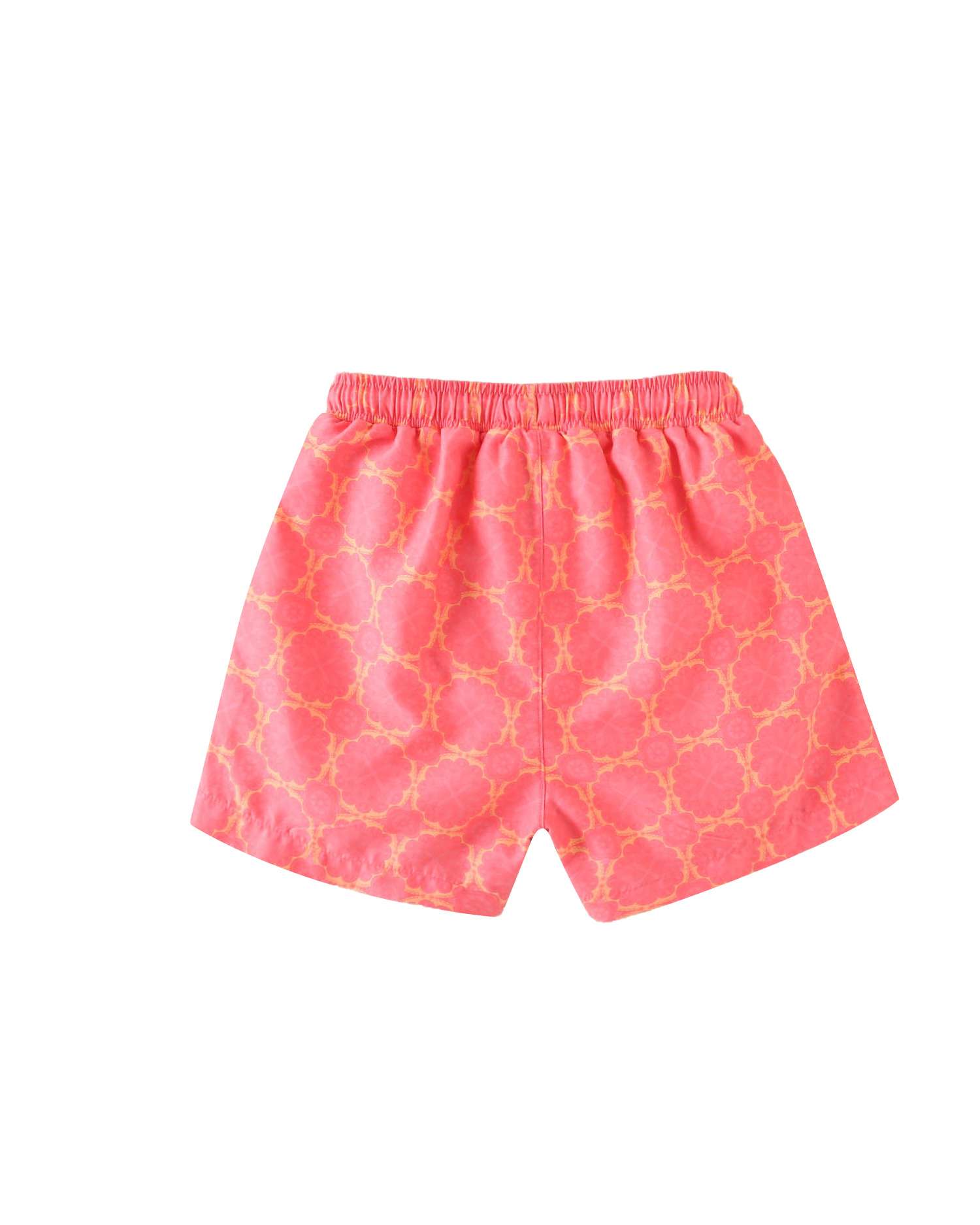 Fato de Banho Infantil Estampado Retro com Cordão de Ajuste Dadati Fúcsia-2