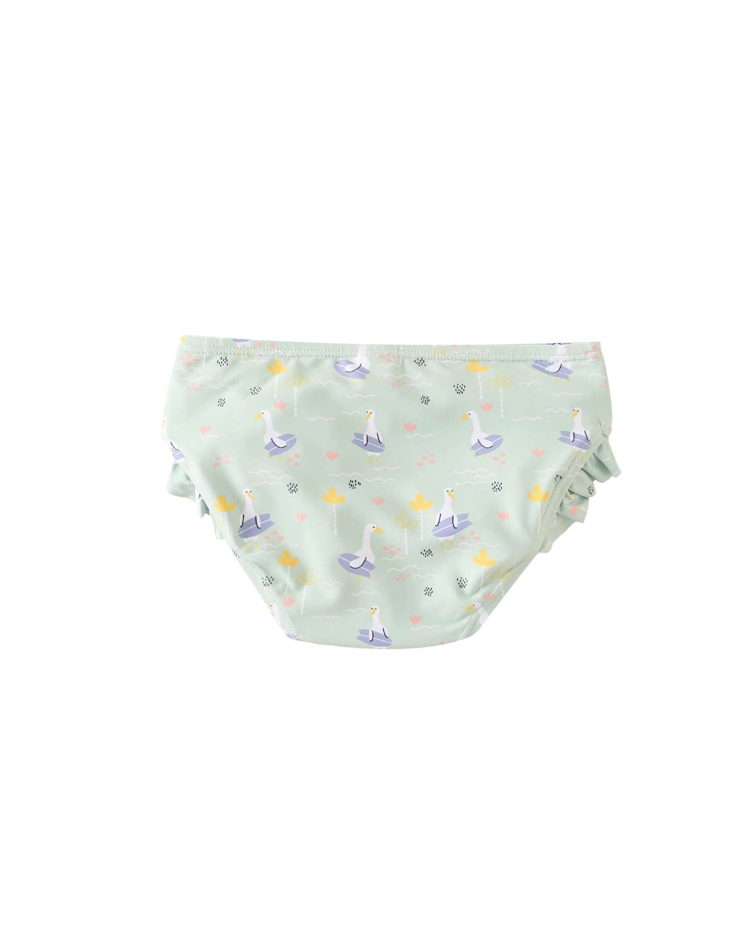 Gola para Bebé com Estampado de Gansos Verde-claro-2