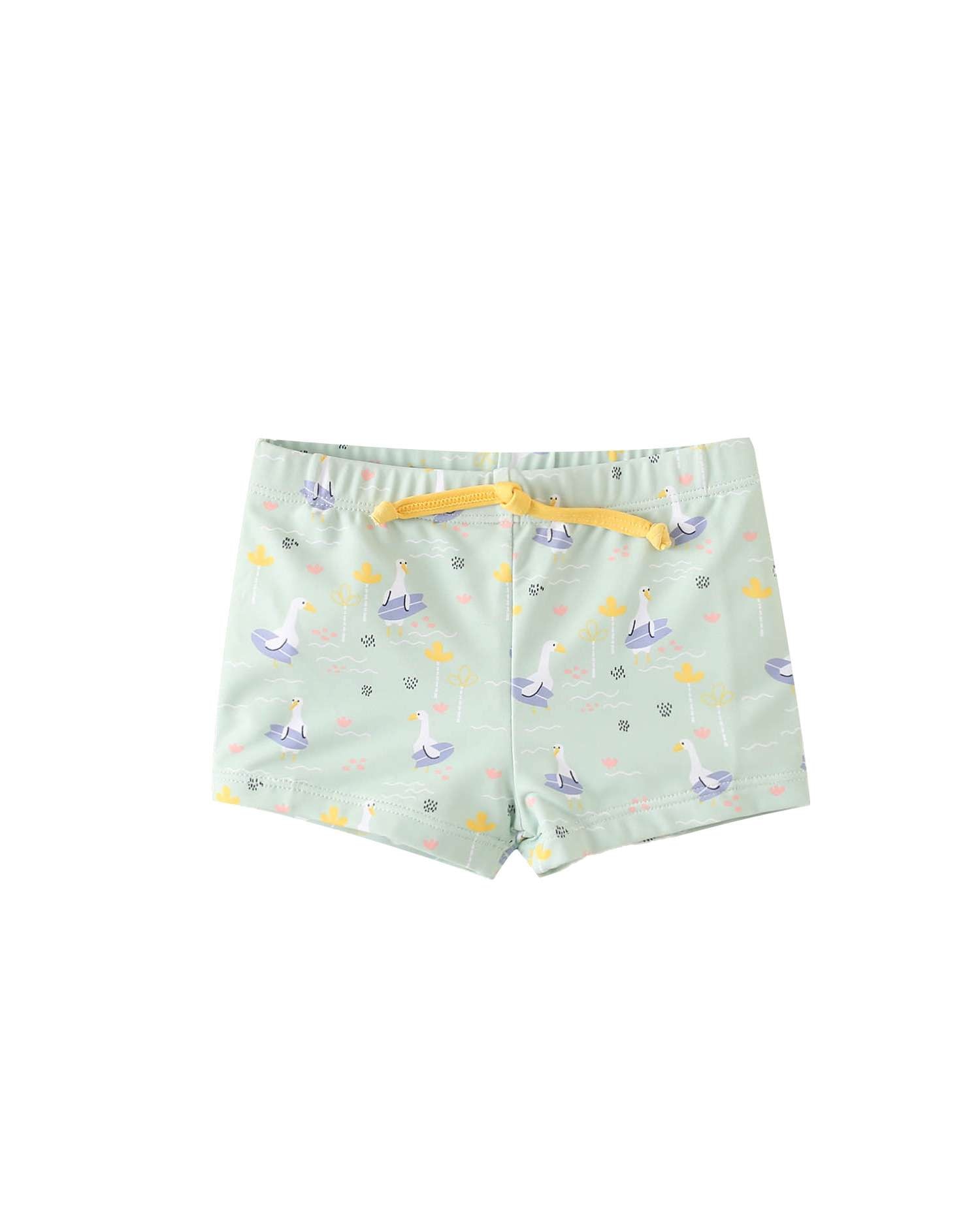 Boxers para Bebé com Estampado de Gansos Verde-claro-1