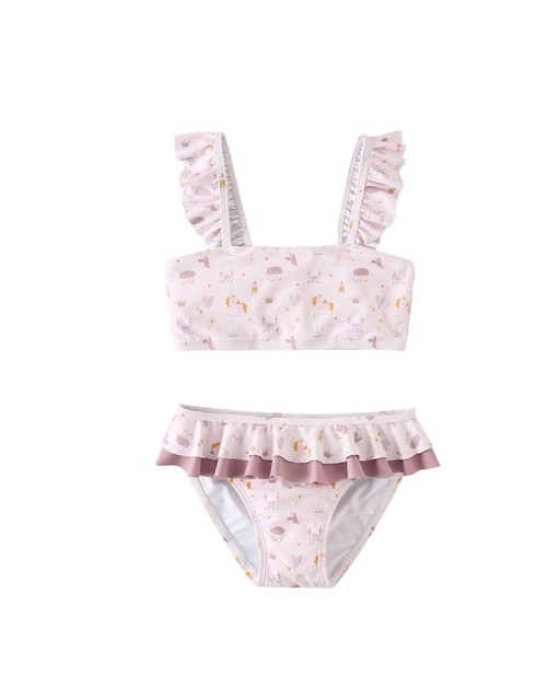 Imagem 0 de Biquíni Estampado Unicórnios com Folhos