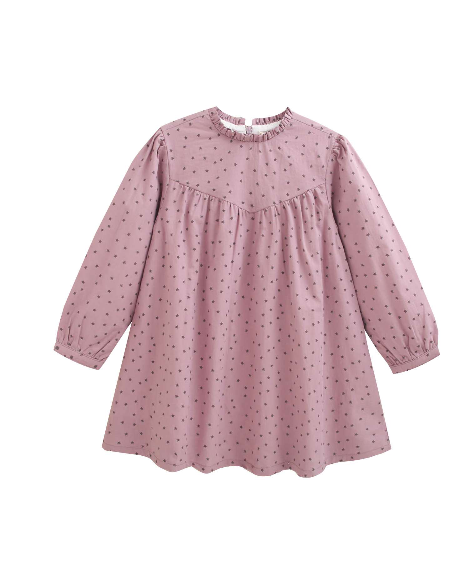 Vestido Infantil com Estampado de Estrelas Roxo-4