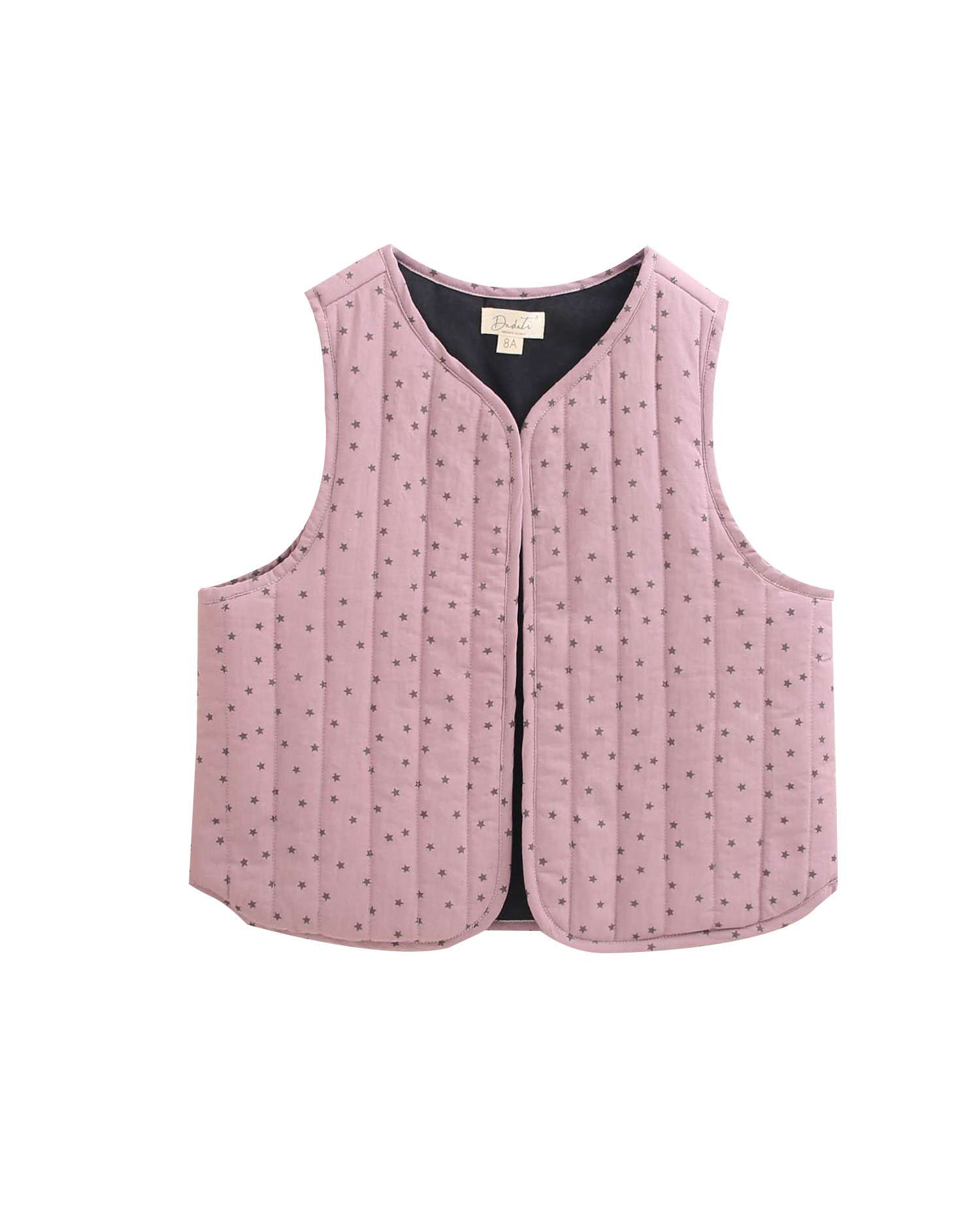 Colete Infantil com Estampado de Estrelas Roxo-4