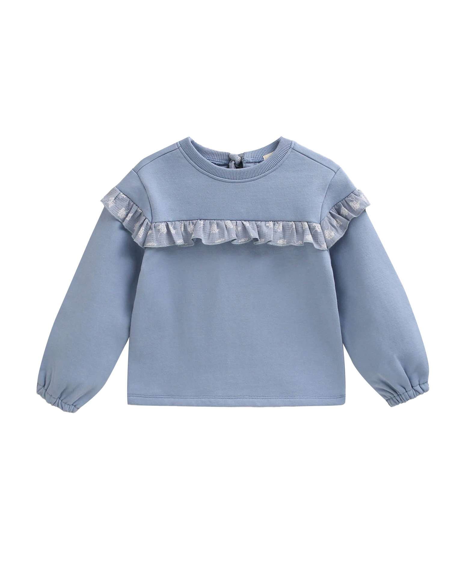 Sweatshirt Infantil com Detalhe de Folho Azul-4