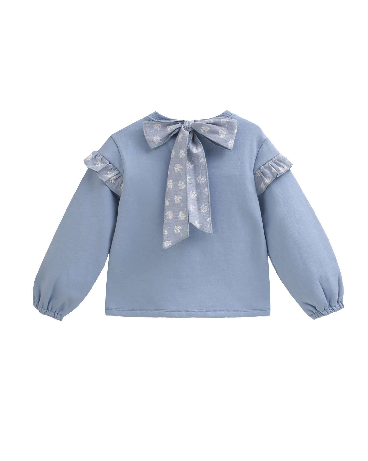 Sweatshirt Infantil com Detalhe de Folho Azul-5