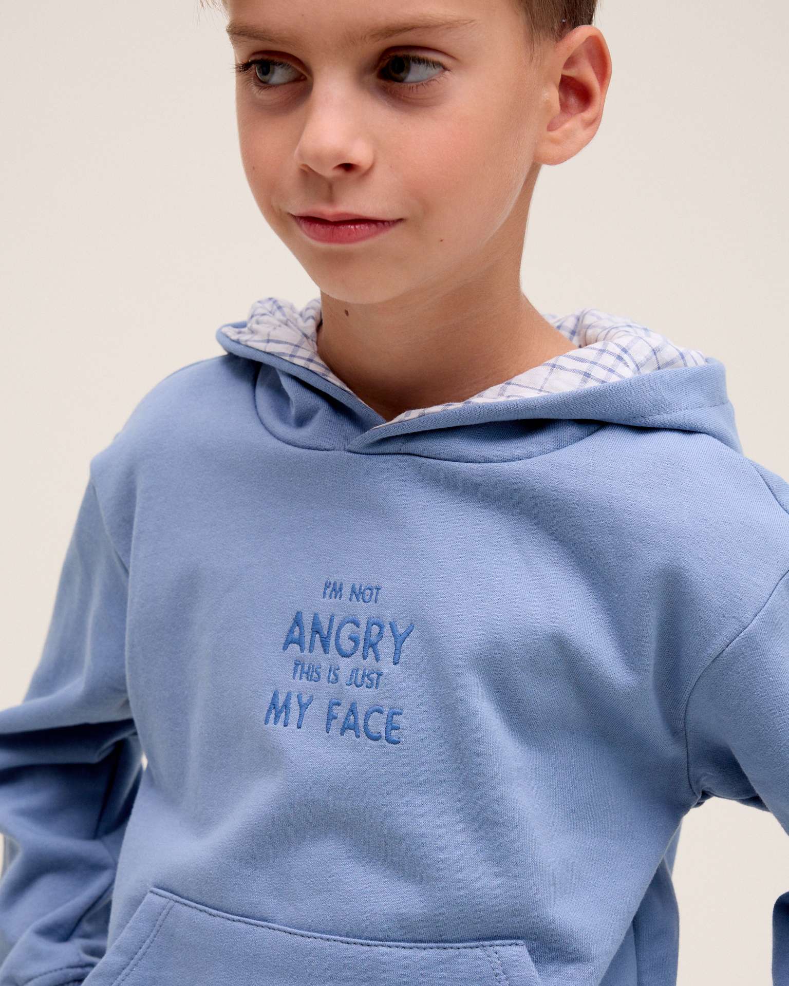 Sweat Infantil com Capuz Azul-claro-2