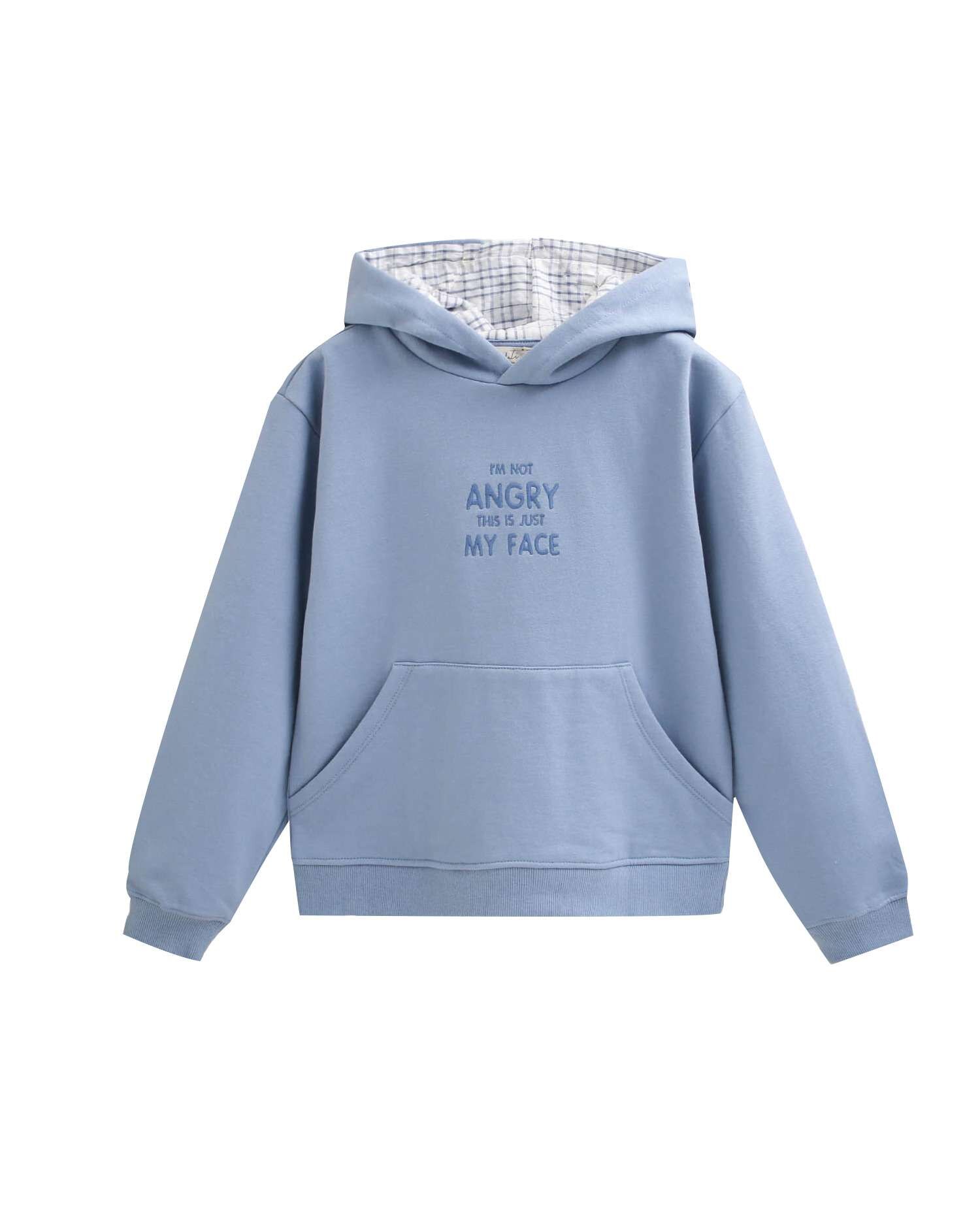 Sweat Infantil com Capuz Azul-claro-3