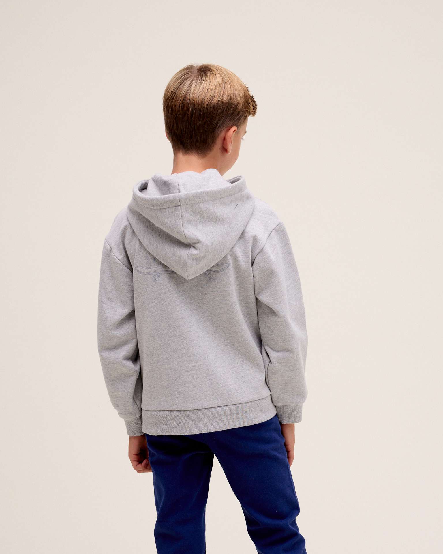 Casaco Infantil com Capuz Cinzento-2