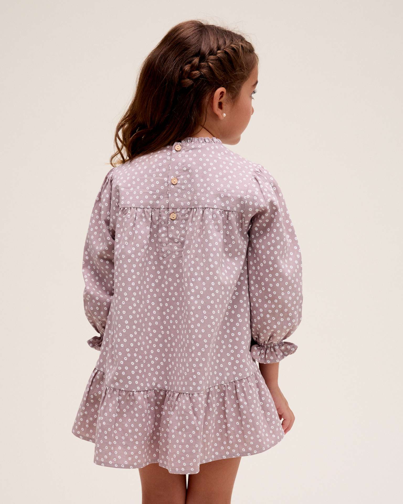 Vestido Infantil com Estampado Geométrico Rosa-2