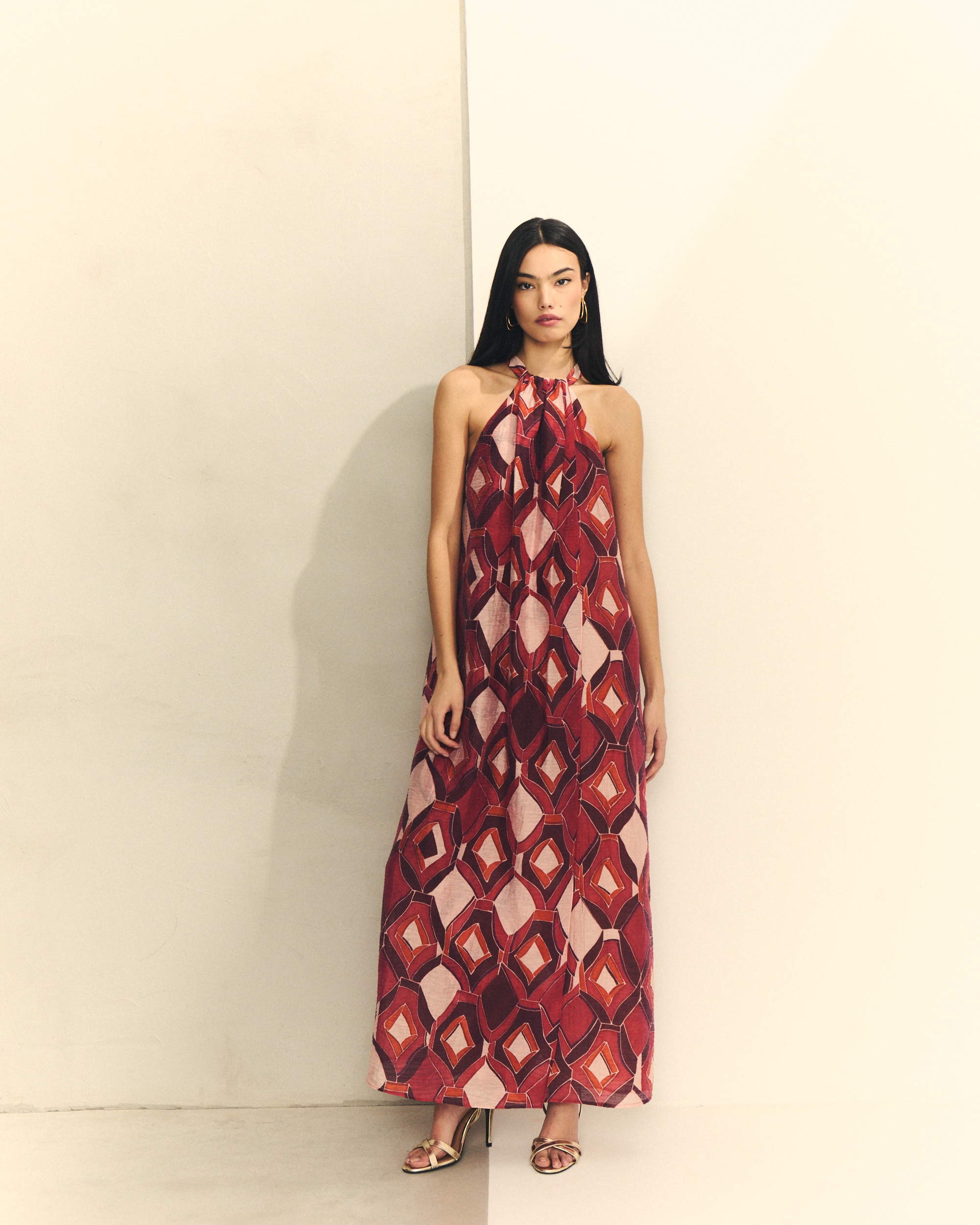 Imagem 0 de Vestido Comprido com Gola Halter