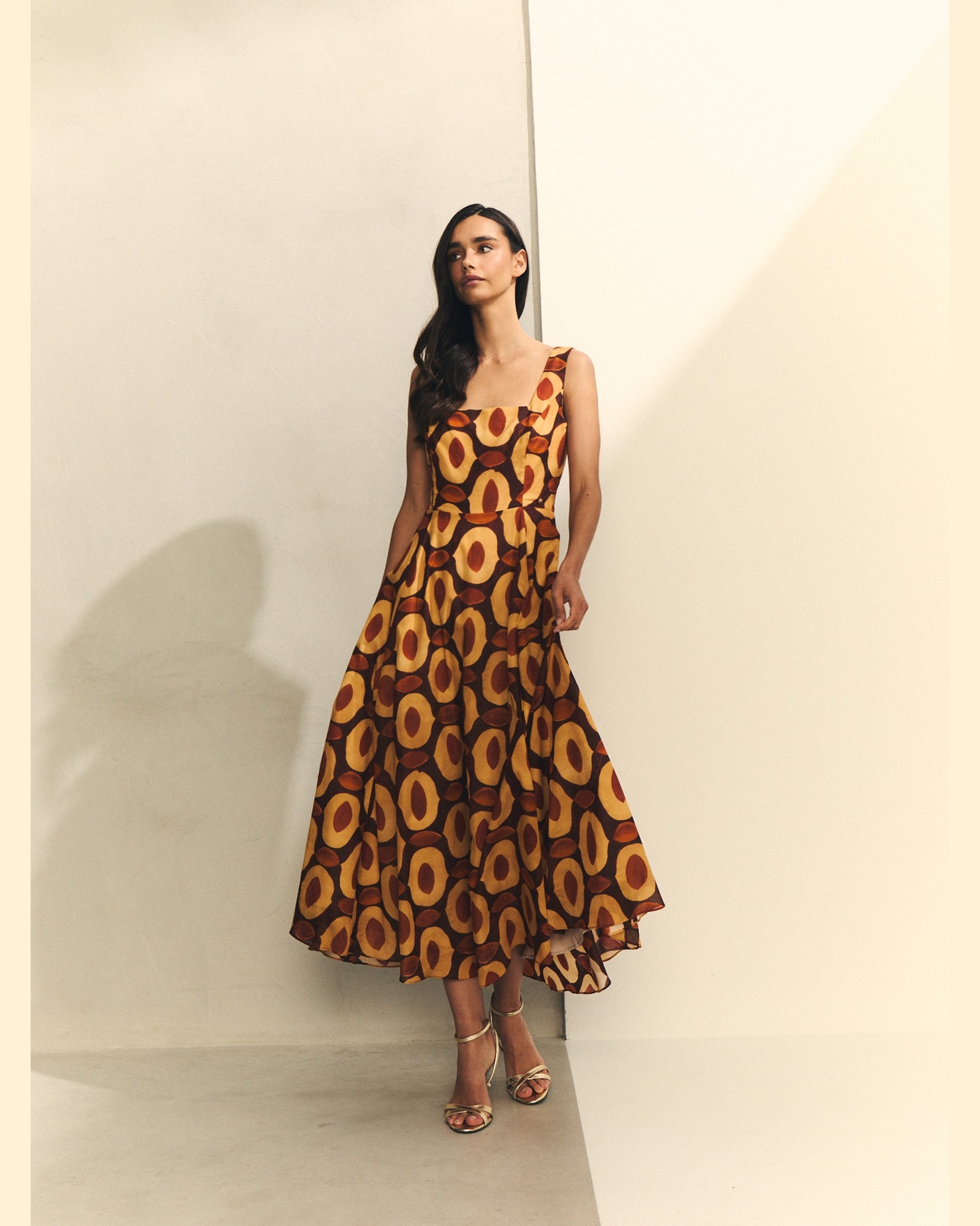 Imagem 0 de Vestido de Alças com Estampado Geométrico