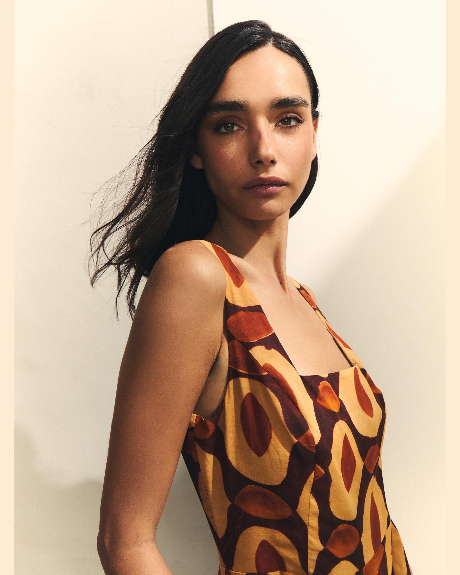 Vestido de Alças com Estampado Geométrico Multicolor-3