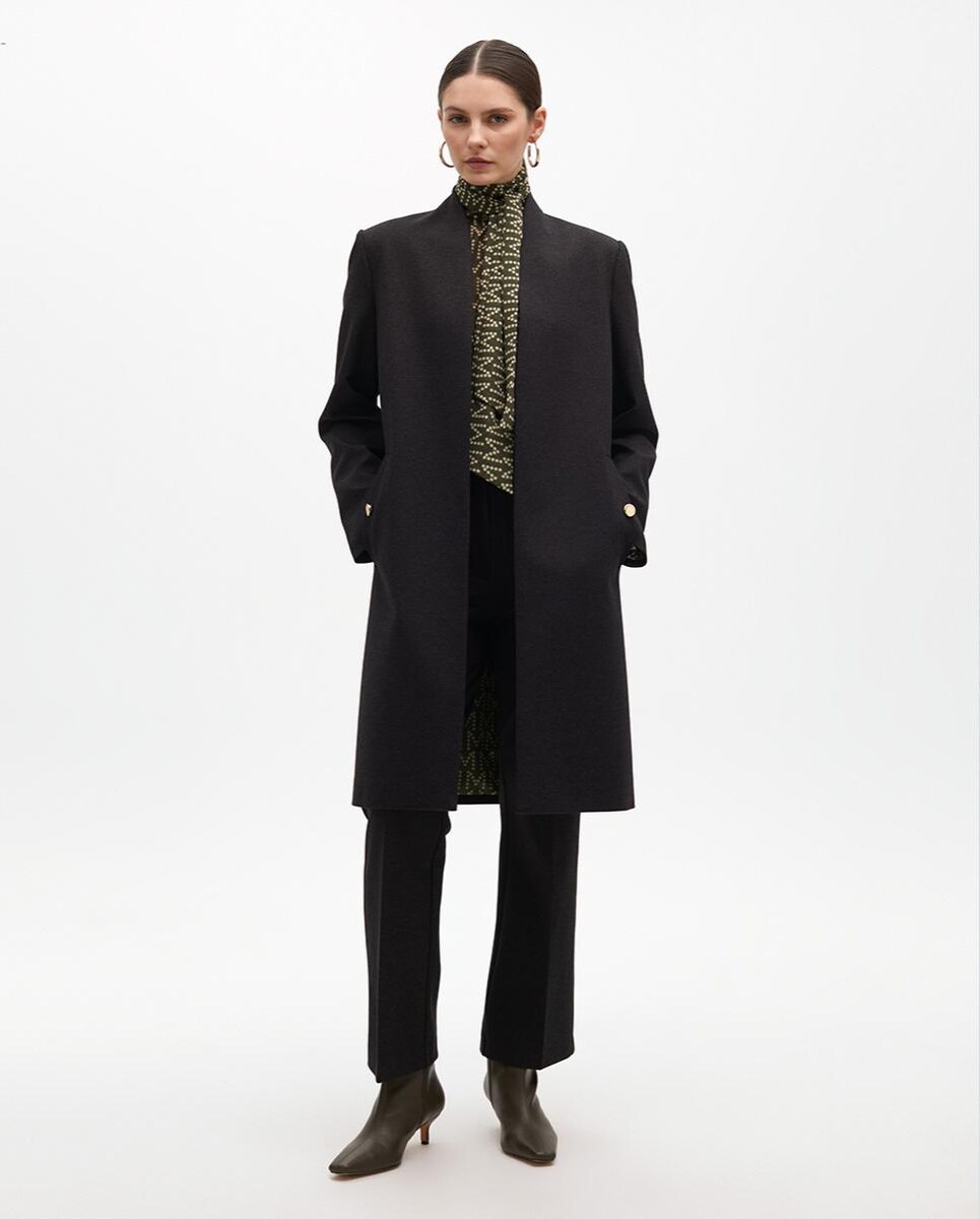 Camisa Semitransparente com Laçada na Gola Verde-escuro-6