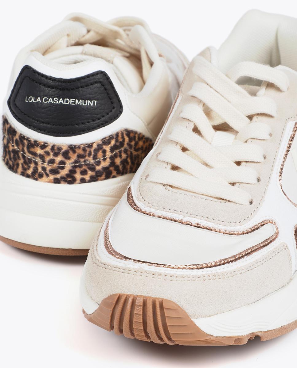 Sapatilhas Desportivas Combinadas com Sola Running Bege-2