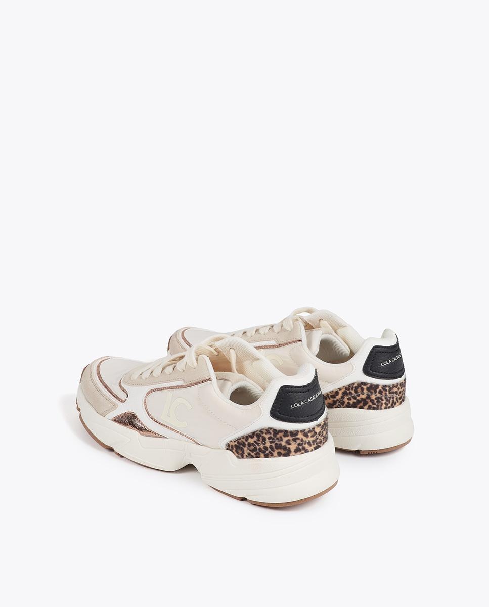 Sapatilhas Desportivas Combinadas com Sola Running Bege-4