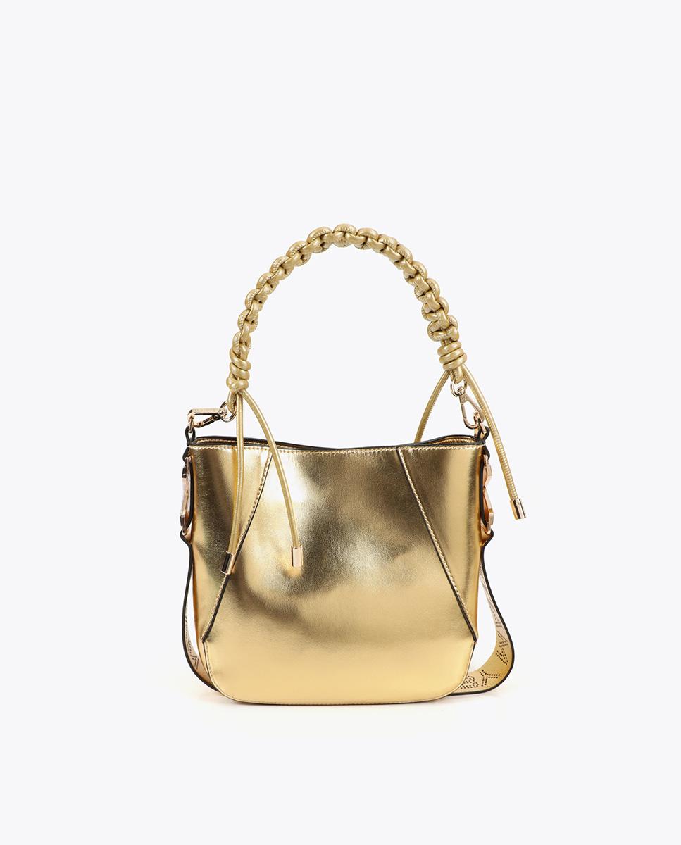 Imagem 0 de Mala de Ombro com Alça Entrançada Efeito Pele