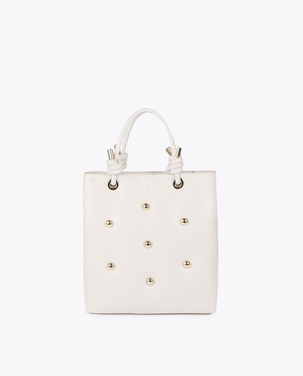 Imagem 0 de Mala de Ombro Acolchoada Efeito Pele com Tachas