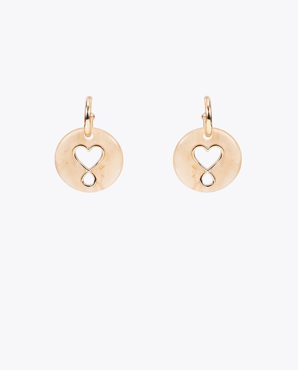 Brincos Grandes Combinados com Medalhão Acrílico Personalizado Dourado-1