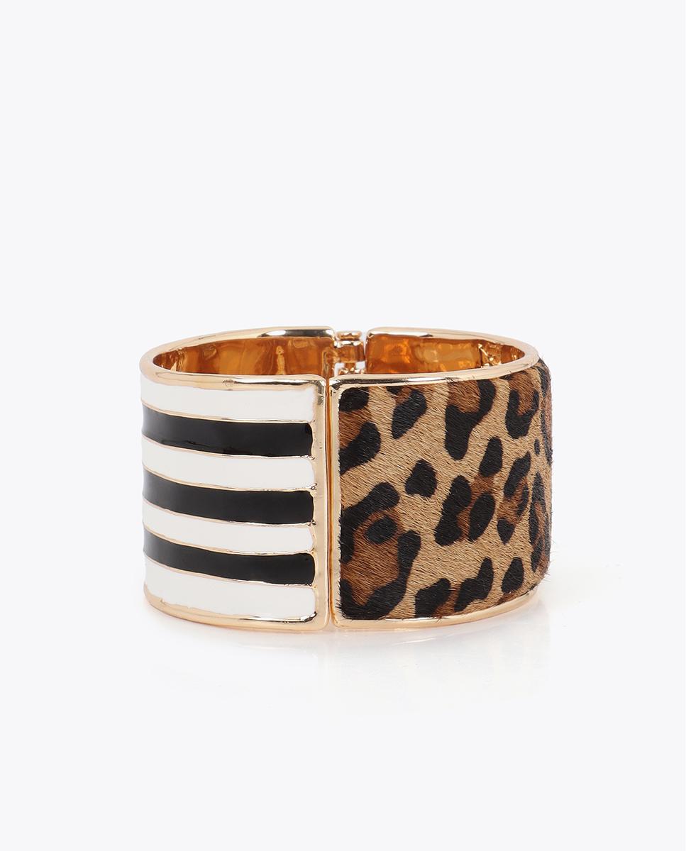 Imagem 0 de Bracelete Combinado Animal Print e Riscas