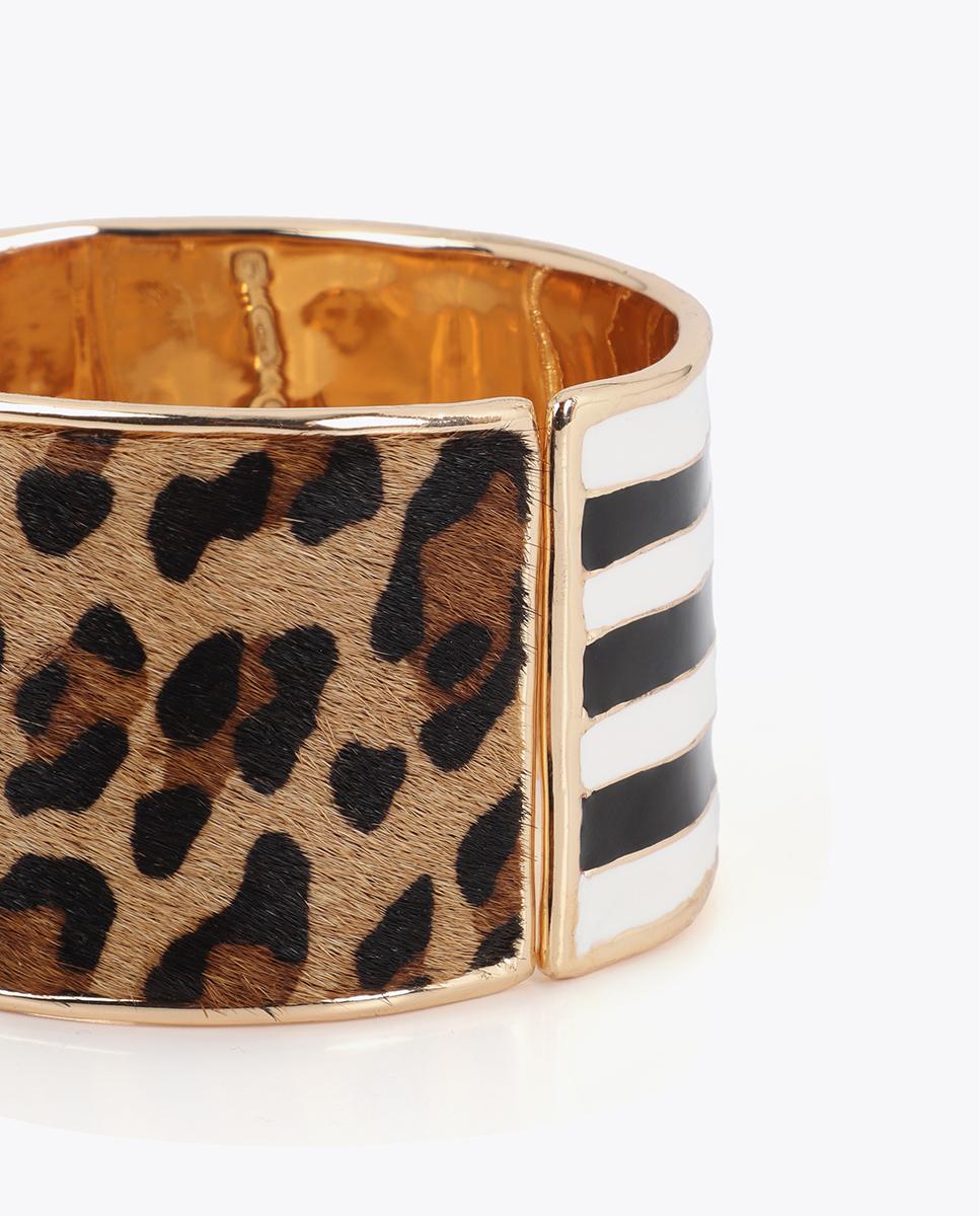 Bracelete Combinado Animal Print e Riscas Multicolor-5