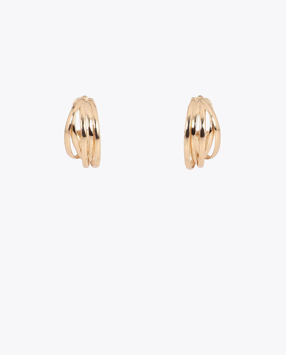 Brincos Multi Aros com Fecho de Pressão Dourado-1