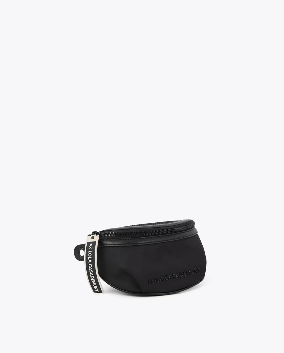 Bolsa de Cintura com Fecho Zip e Correia Ajustável Preto-2