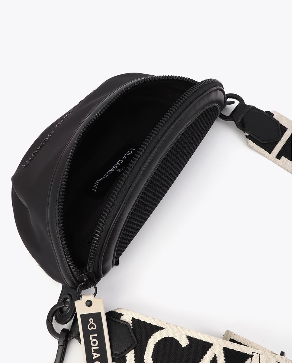 Bolsa de Cintura com Fecho Zip e Correia Ajustável Preto-5