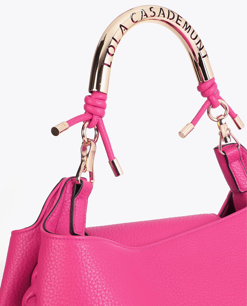 Mala Shopper com Alça Metálica Perfurada Fúcsia-6