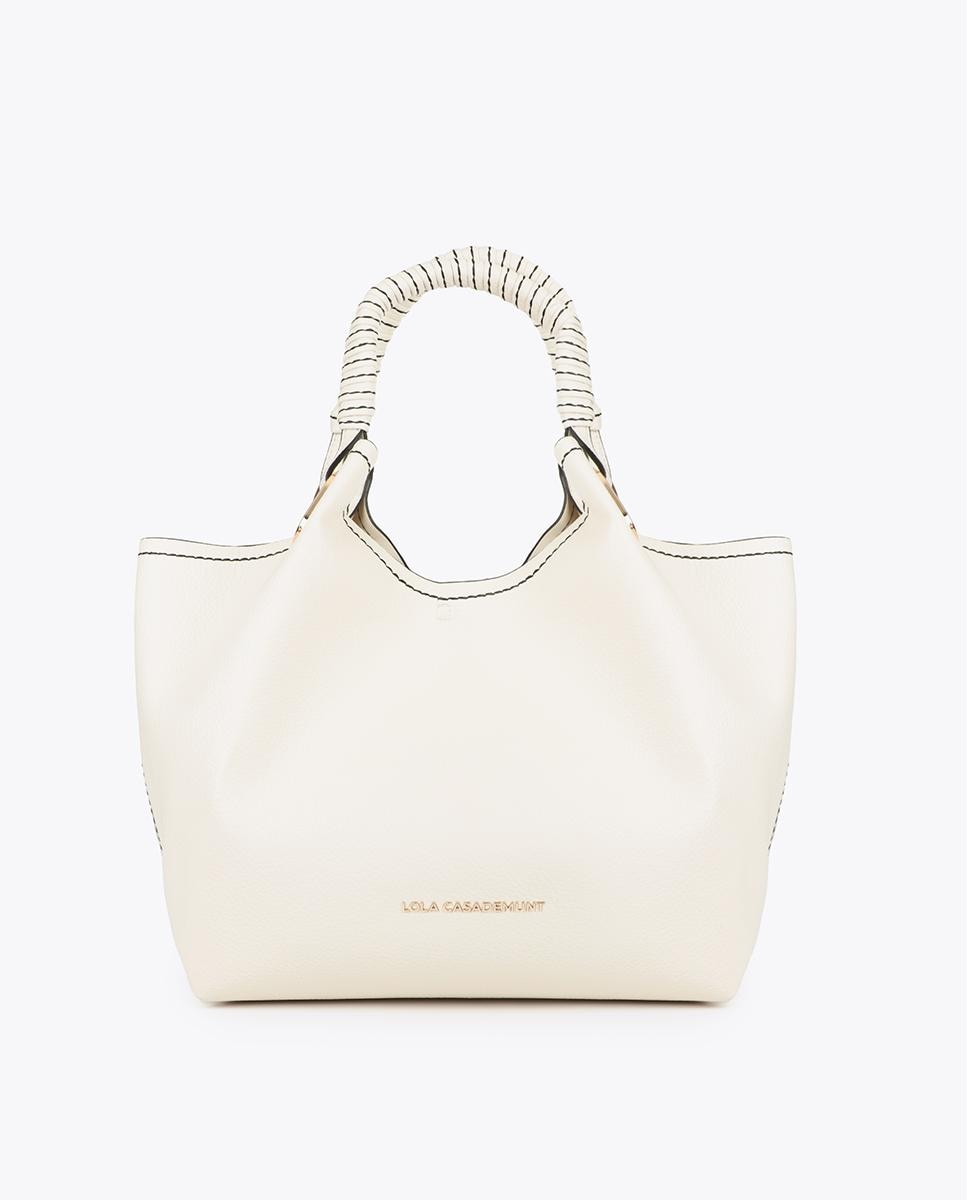 Imagem 0 de Mala Shopper com Alça Entrançada e Detalhes Metálicos