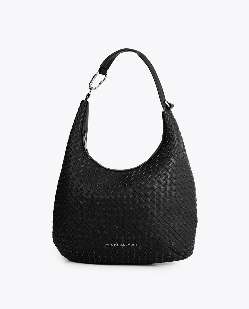 Imagem 0 de Mala Shopper Tipo Hobo Entrançada com Fecho Zip
