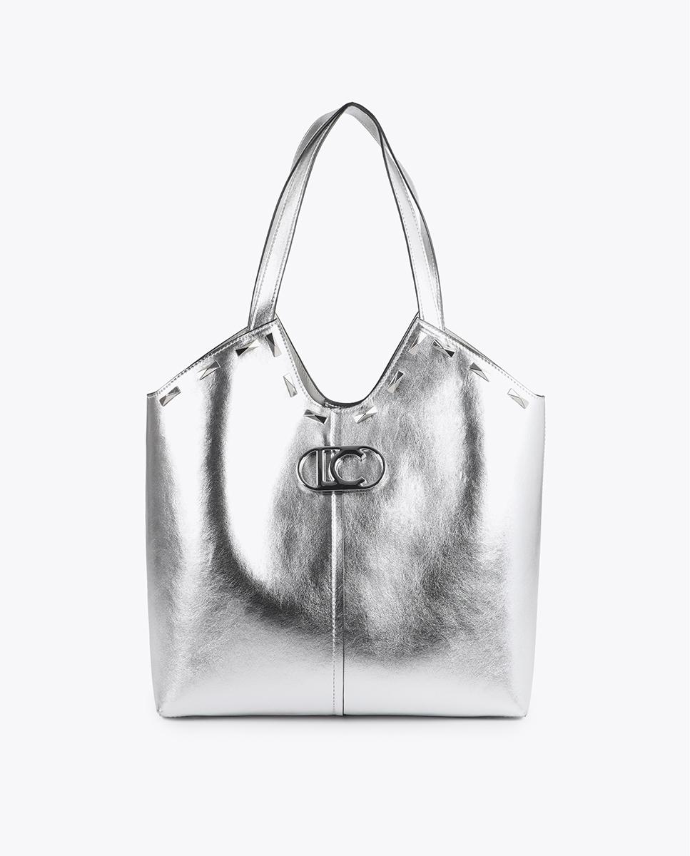 Imagem 0 de Mala Shopper de Acabamento Metálico com Tachas Retangulares