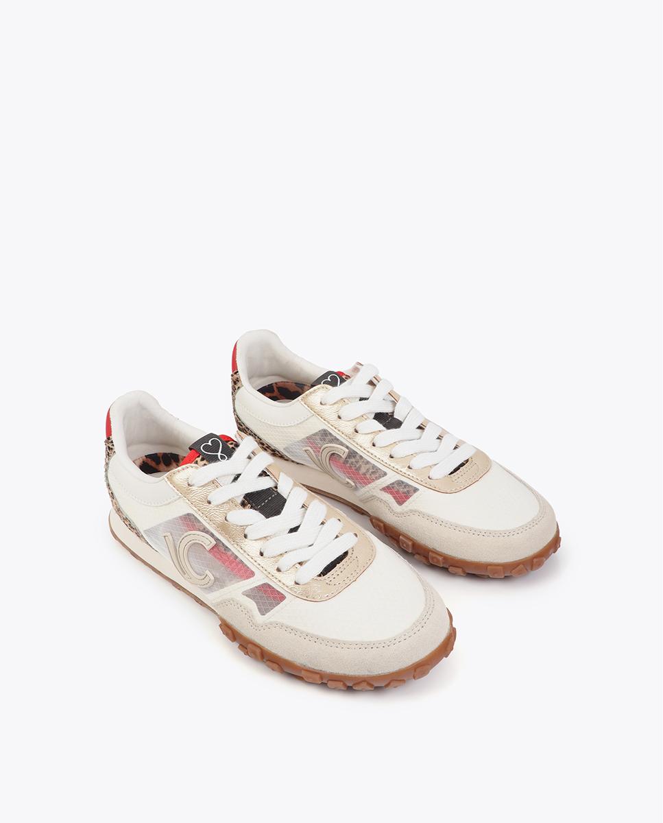 Sapatilhas Desportivas Combinadas com Atacadores Branco-marfim-2