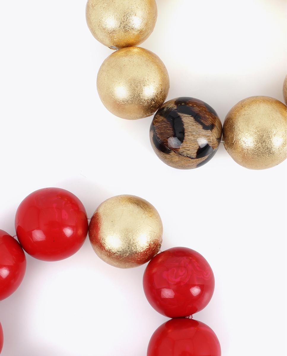 Pulseira de Corrente Maxi com Detalhe Animal Print Dourado-5