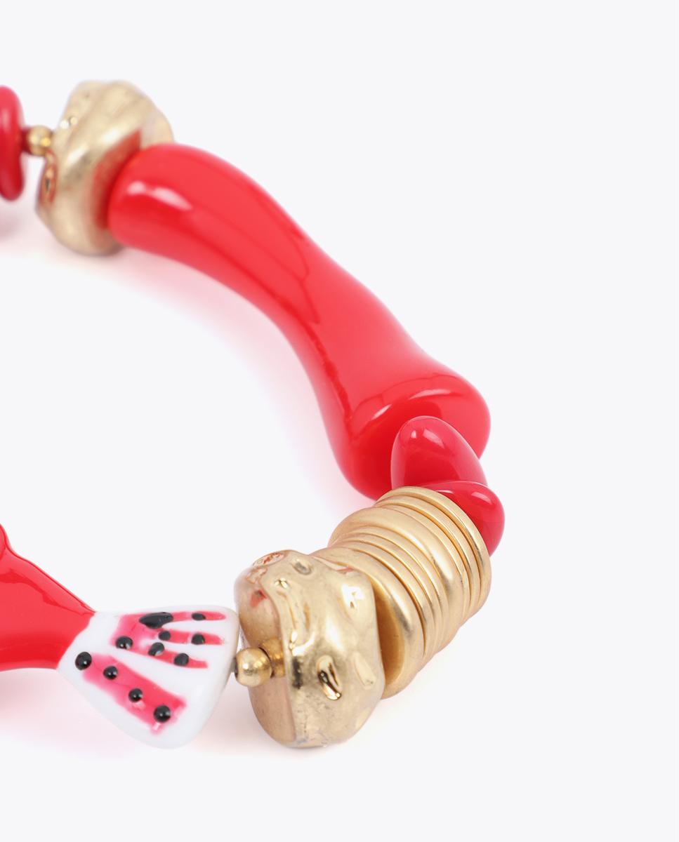 Pulseira com Charms Ajustável com Detalhes de Peixe Vermelho-4
