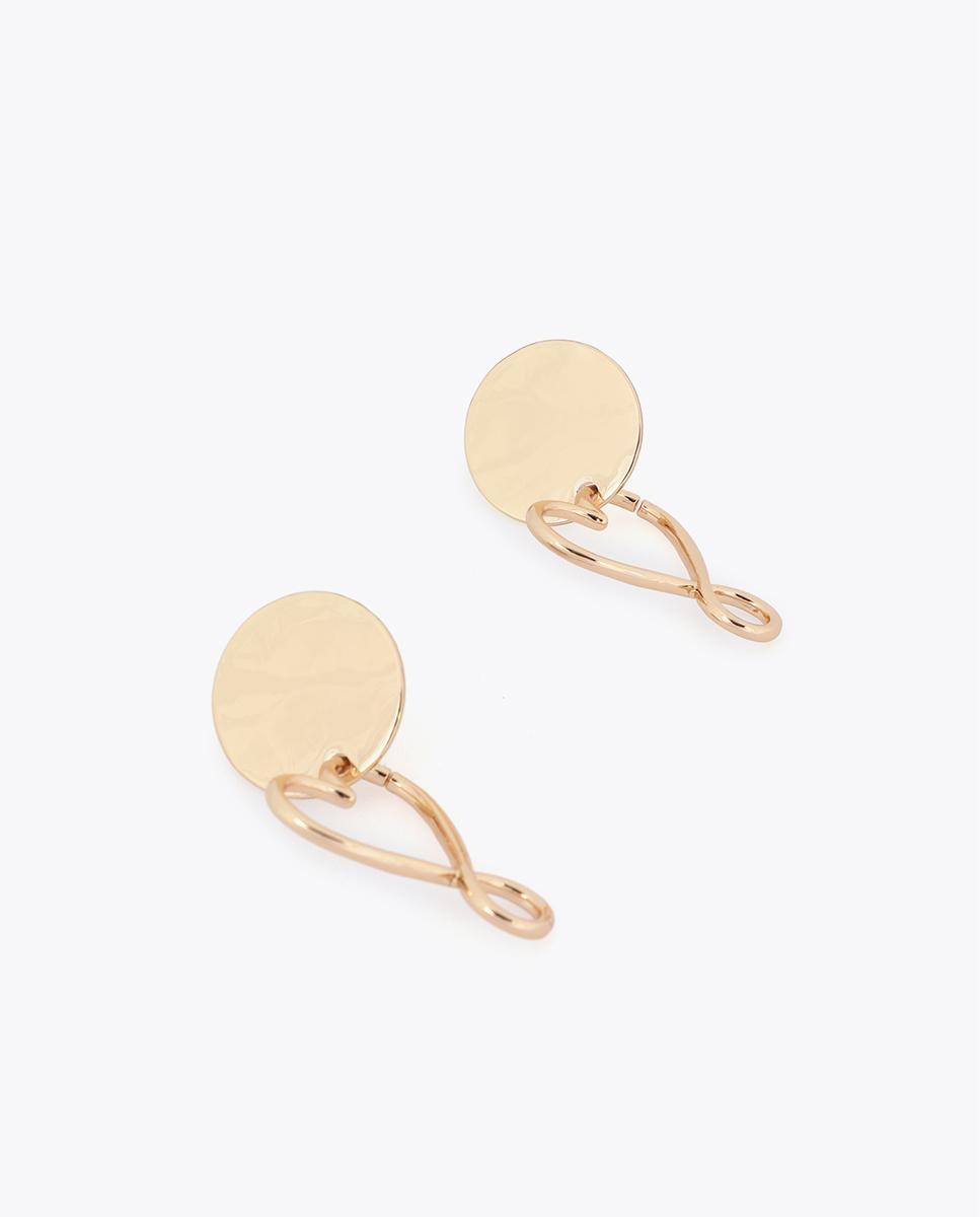 Brincos Grandes Combinados Coração Infinito Dourado-2