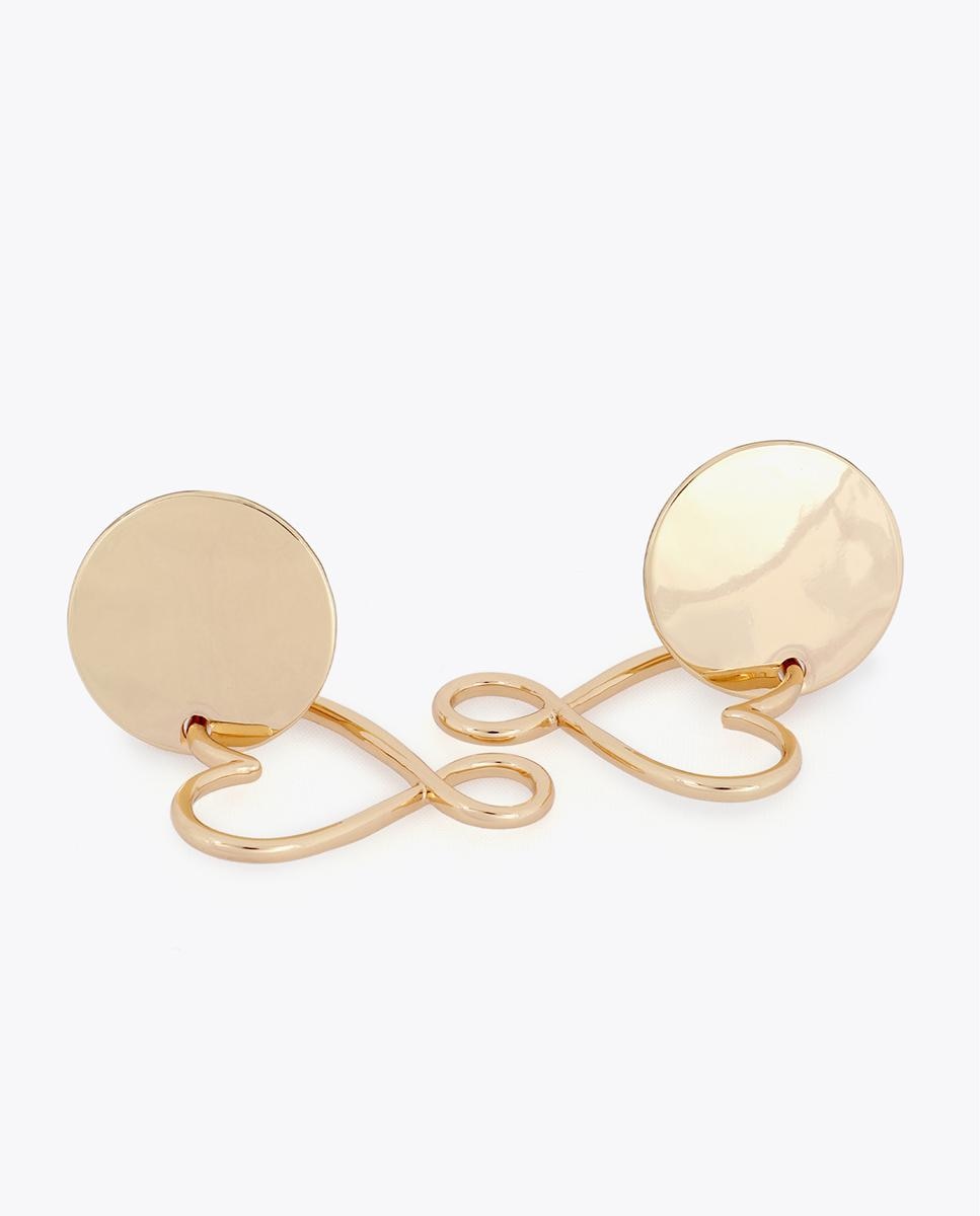 Brincos Grandes Combinados Coração Infinito Dourado-4