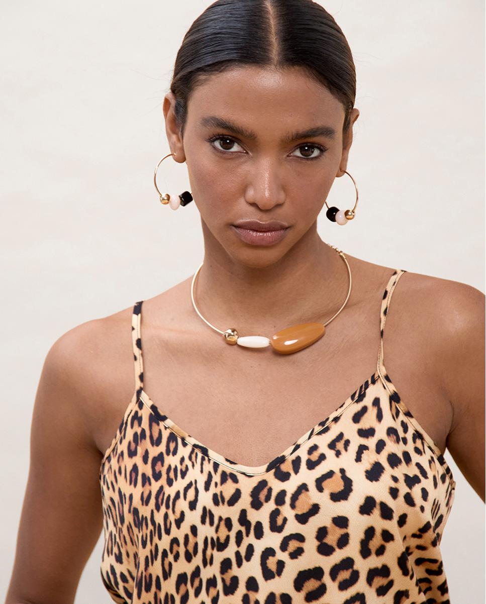 Lingerie Animal Print Preto / Natural-2