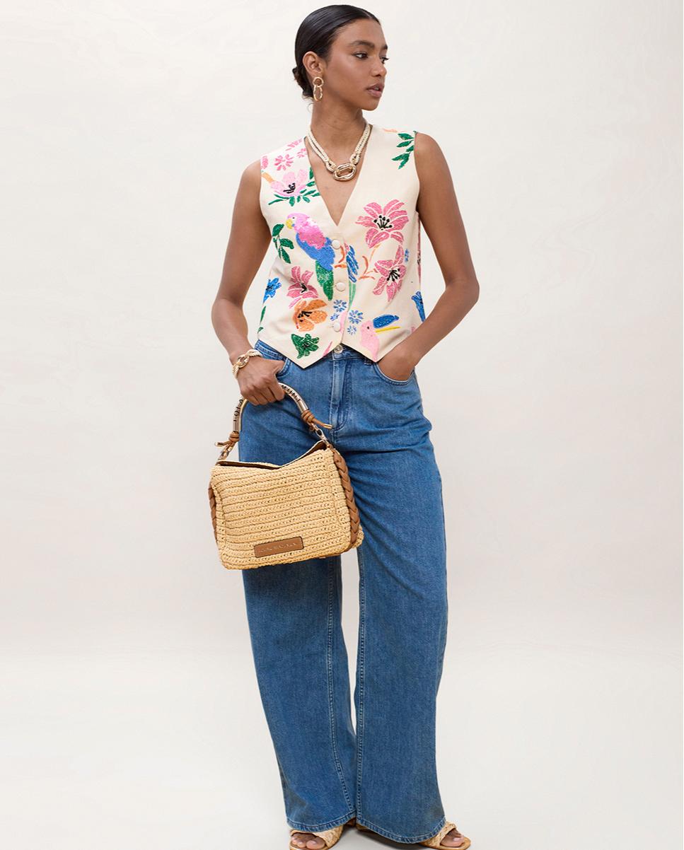 Colete com Pedras Multicolor Multicolor-2