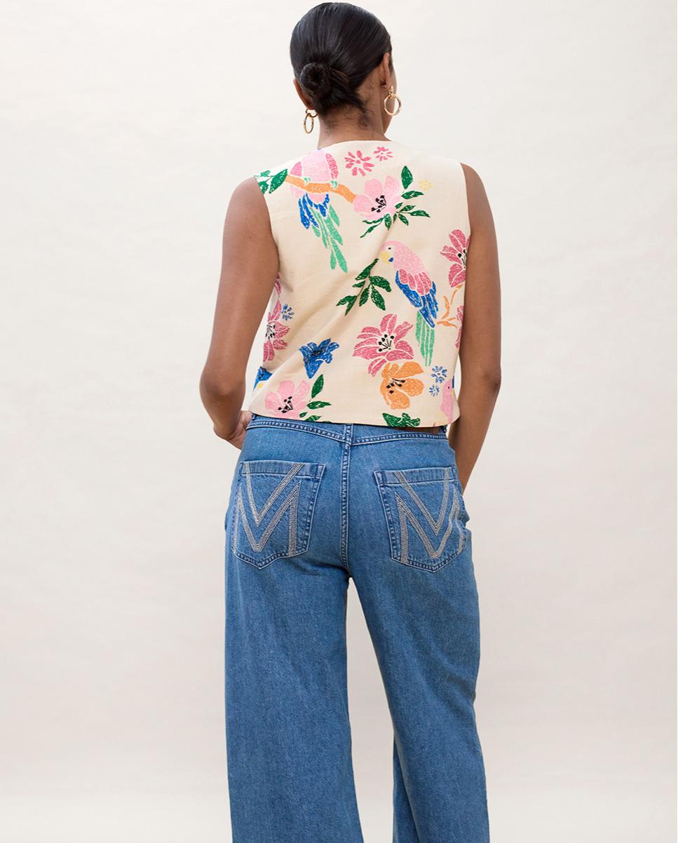 Colete com Pedras Multicolor Multicolor-3