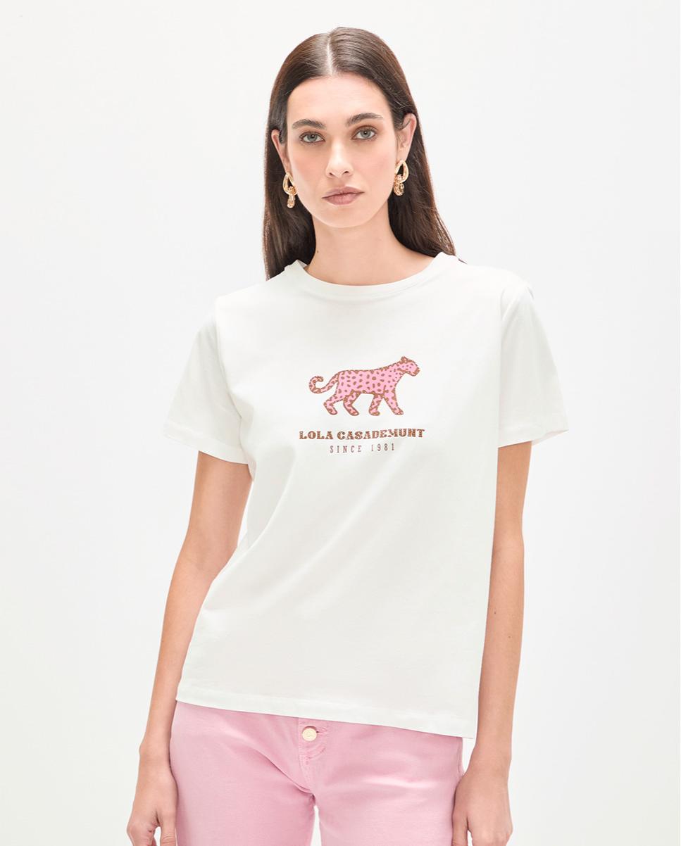 Imagem 0 de T-shirt com Leopardo de Perfil