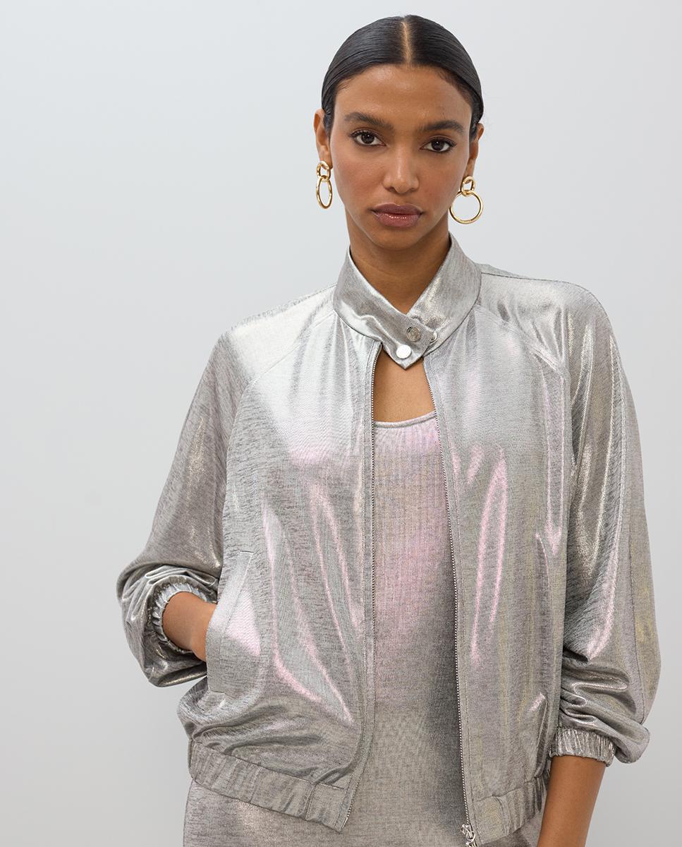 Imagem 0 de Sweatshirt Laminada com Fecho Zip