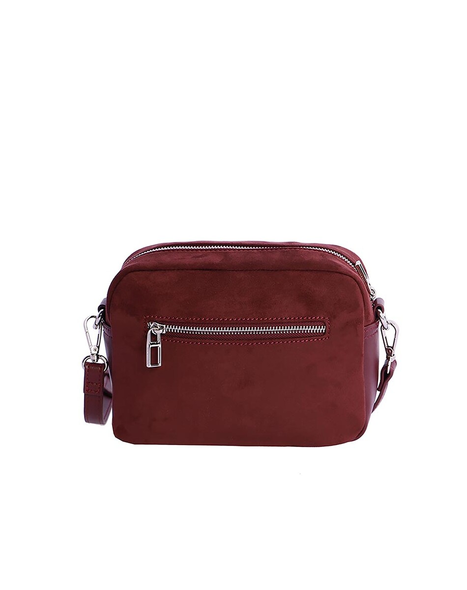 Mala a Tiracolo Norena com Fecho Zip Bordeaux-3