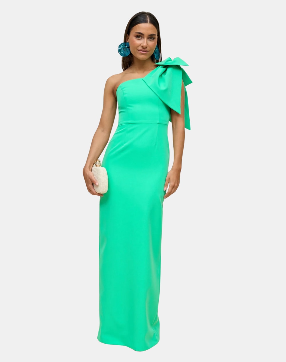 Imagem 0 de Vestido Comprido com Laço e Abertura Posterior