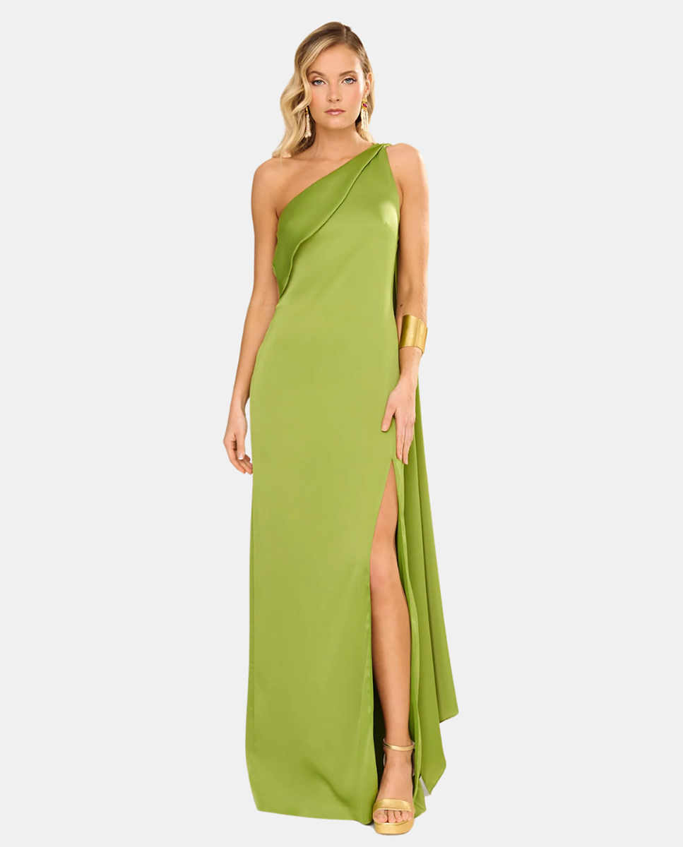 Imagem 0 de Vestido Comprido com Tiras Cruzadas nas Costas e Capa