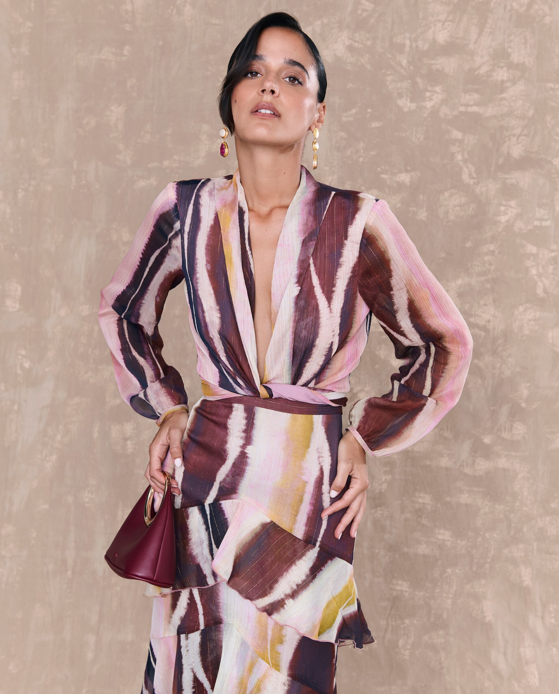 Imagem 0 de Blusa com Design Cruzado Estampada