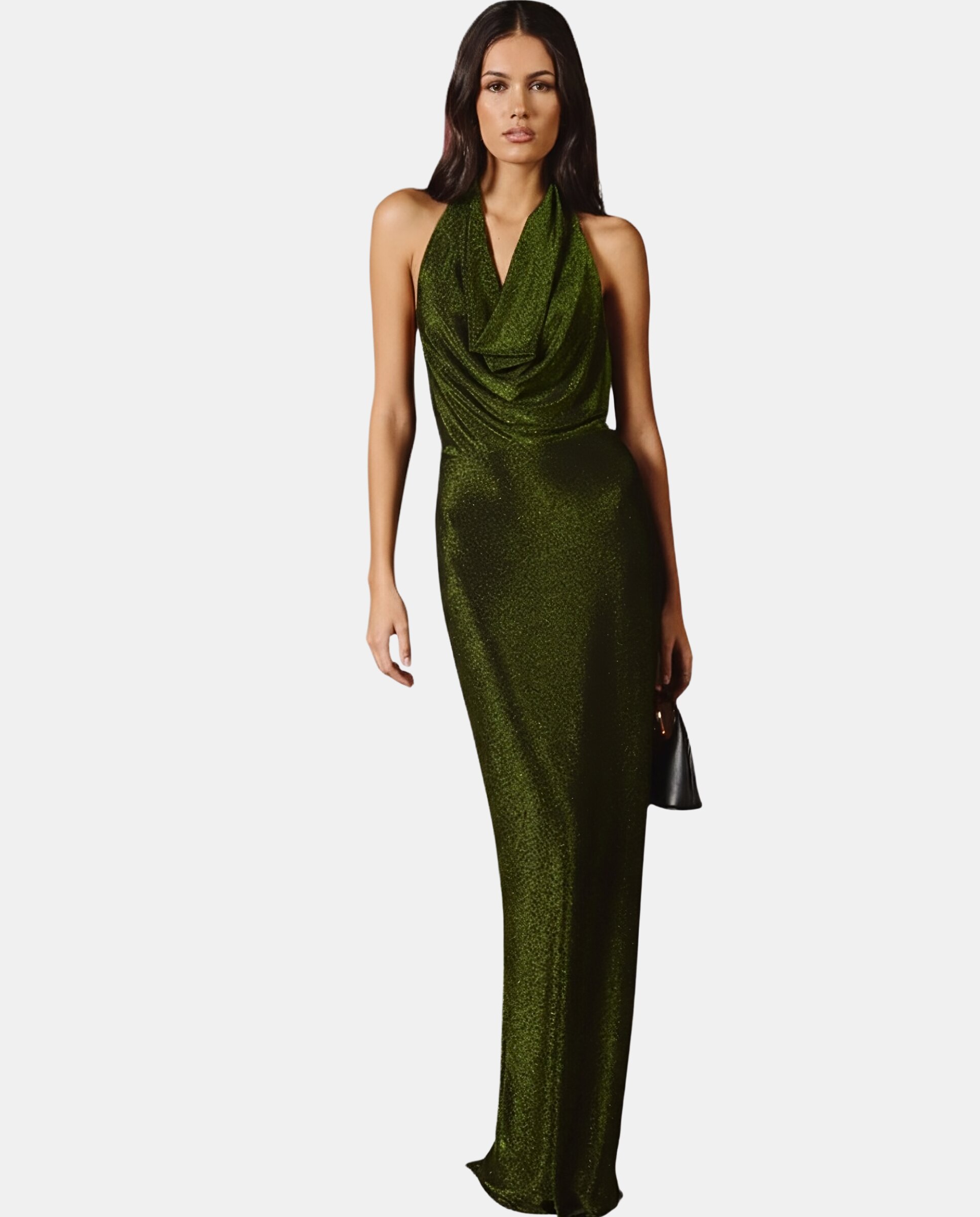 Vestido Comprido com Costas Descobertas Esmeralda-1