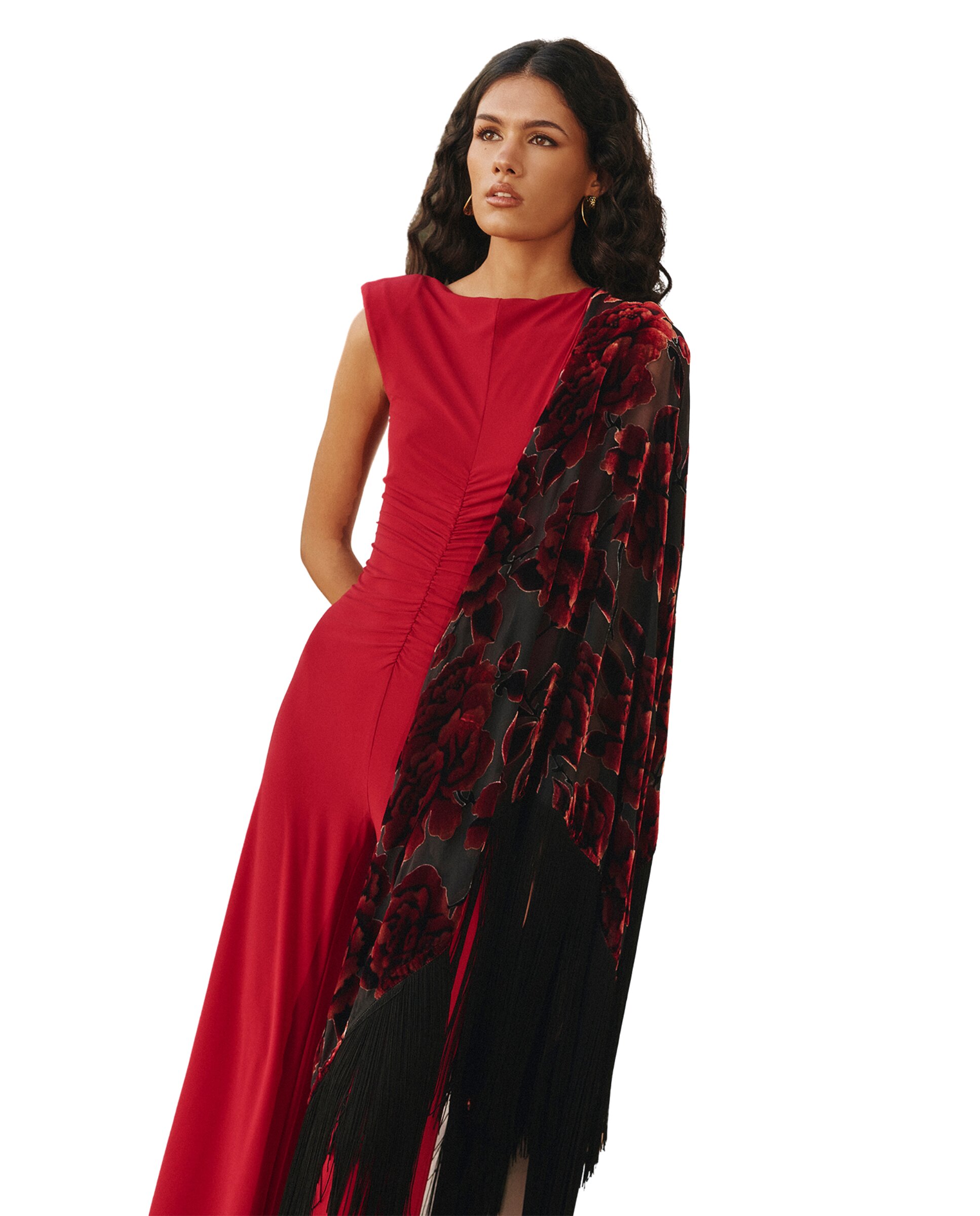 Macacão de Corte Maxi com Decote Lágrima nas Costas Vermelho-4
