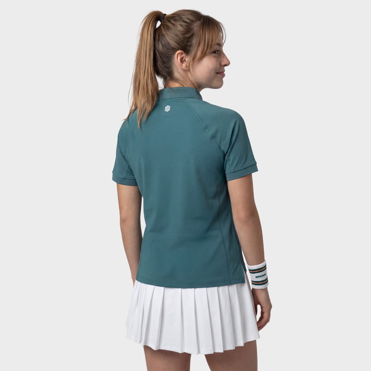 Polo Técnico Meia Fecho Zip Ténis Player-w Siroko Verde-2
